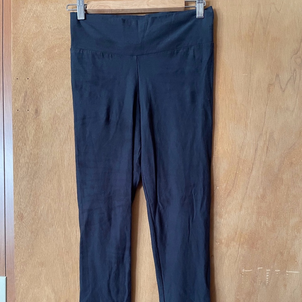 Gaia Conceptions leggings, Med, Black, lightweight stretch organic cotton
